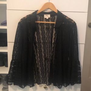 🌹Romantic Milly of New York black lace jacket!